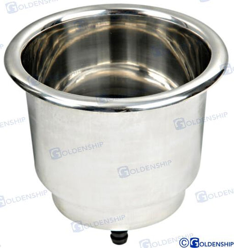 GLASS & CAN HOLDER SS W/DRAIN HOLE | OEM  41420 | ACCESSORIES | GOLDENSHIP