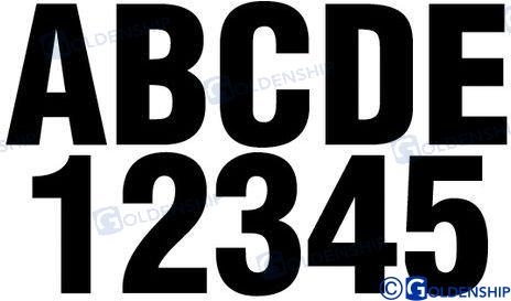 KIT NUMBERS AND LETTERS BLACK | OEM  41473 | ACCESSORIES | GOLDENSHIP