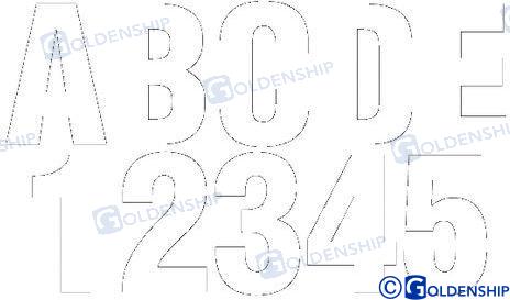 KIT NUMBERS AND LETTERS WHITE | OEM  41474 | ACCESSORIES | GOLDENSHIP