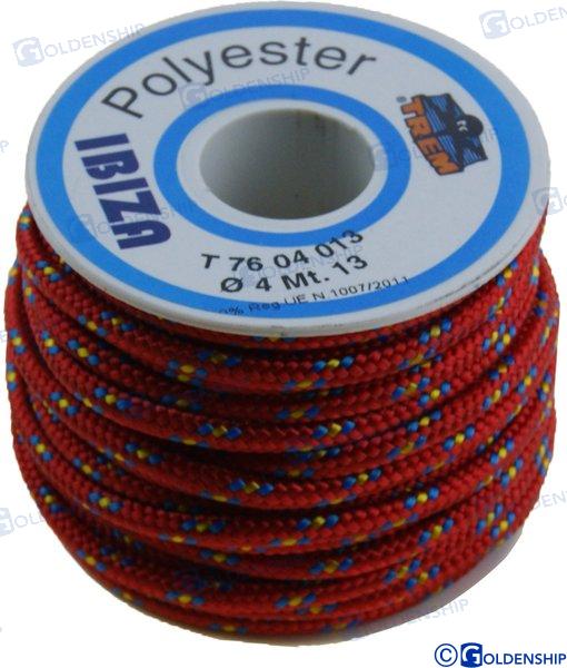 POLYESTER BRAIDED ROPE 2.5 MM. RED IBIZA | OEM  60157 | FENDERS | GOLDENSHIP