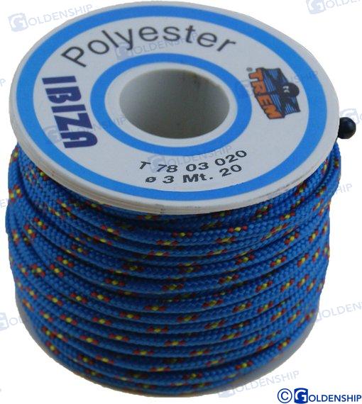 POLYESTER BRAIDED ROPE 3 MM. | OEM  60160 | FENDERS | GOLDENSHIP