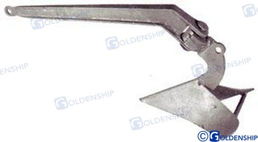 PLOUGH ANCHOR HOT D. GALV. 5 KG | OEM  61020 | GOLDENSHIP