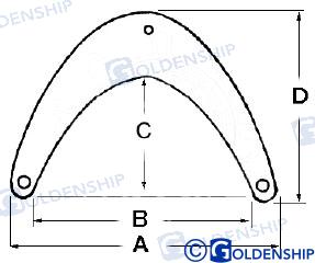 BOW FENDER 63X43 | OEM  62003 | FENDERS | GOLDENSHIP