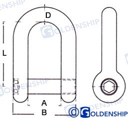 ANCHOR SHACKLE AISI-316 6MM (10) | OEM  71040B | SHACKLE | GOLDENSHIP