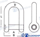 ANCHOR SHACKLE AISI 316 10MM (10) | OEM  71042B | SHACKLE | GOLDENSHIP