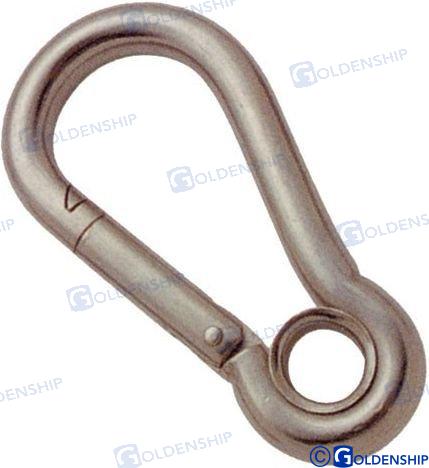 SPRING HOOK W/EYELET 5X50 MM (PACK 25) | OEM  71230B | HARDWARE | GOLDENSHIP