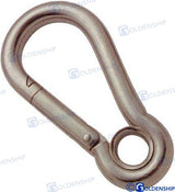 SPRING HOOK W/EYELET 8X80 MM | OEM  71233 | HARDWARE | GOLDENSHIP