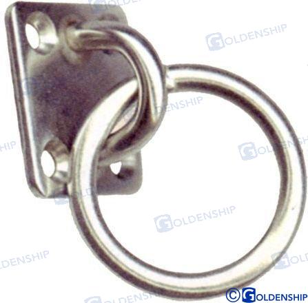 SQUARE EYE PLATE W/RING 35X30 (5) | OEM  72013B | HARDWARE | GOLDENSHIP