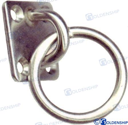 SQUARE EYE PLATE W/RING 35*30 | OEM  72013 | HARDWARE | GOLDENSHIP