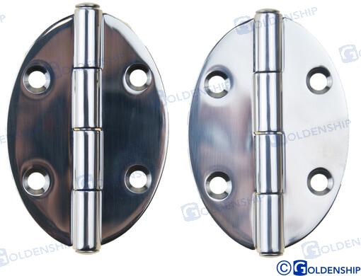 OVAL INOX HINGE 78X56 (PACK 2) | OEM  72192 | HARDWARE | GOLDENSHIP