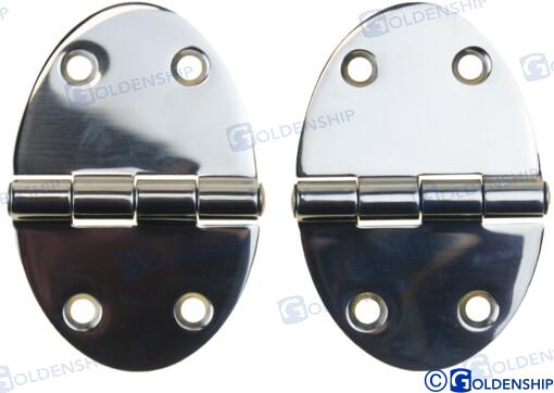 OVAL INOX HINGE 51X35 (PACK 2) | OEM  72194 | HARDWARE | GOLDENSHIP