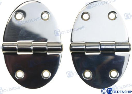 OVAL INOX HINGE 78X56 (PACK 2) | OEM  72196 | HARDWARE | GOLDENSHIP