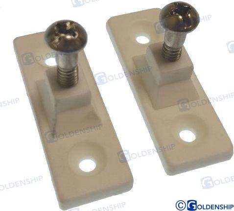 DECK HINGE PLATE NYLON WHITE (PACK 2) | OEM  72239 | HARDWARE | GOLDENSHIP