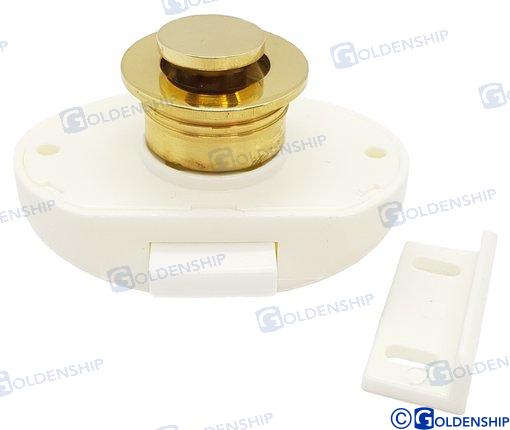 DOOR LATCH (POLISHED BUTTON) | OEM  72441 | HARDWARE | GOLDENSHIP