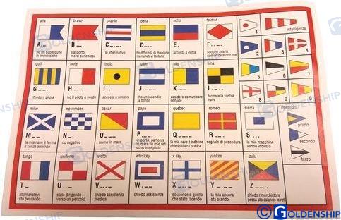 INTERNATIONAL CODE FLAG 20X30 | OEM  73440 | HARDWARE | GOLDENSHIP