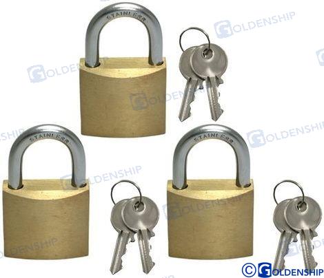 MARINE PADLOCK 30 MM. (3) | OEM  76080 | TRAILERS | GOLDENSHIP