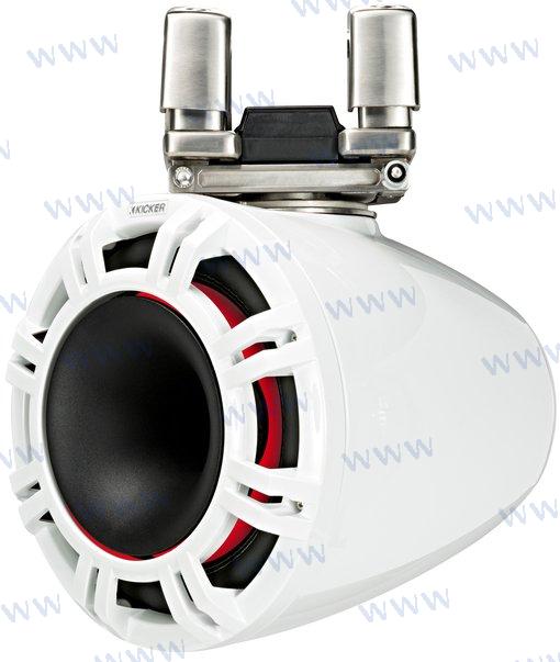 9" HORN TOWER SYSTEM WHITE LED | OEM  44KMTC94W | SPEAKERS | KICKER AUDIO