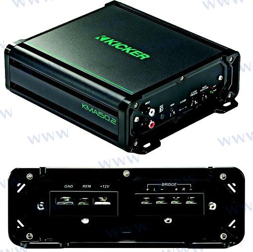 KM MARINE 150W 2 CHANNEL CLASS D FULL-RA | OEM  45KMA1502 | SPEAKERS | KICKER AUDIO