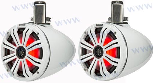 KM MARINE 8" (200 MM) TOWER COAXIAL WHIT | OEM  45KMTC8W | SPEAKERS | KICKER AUDIO