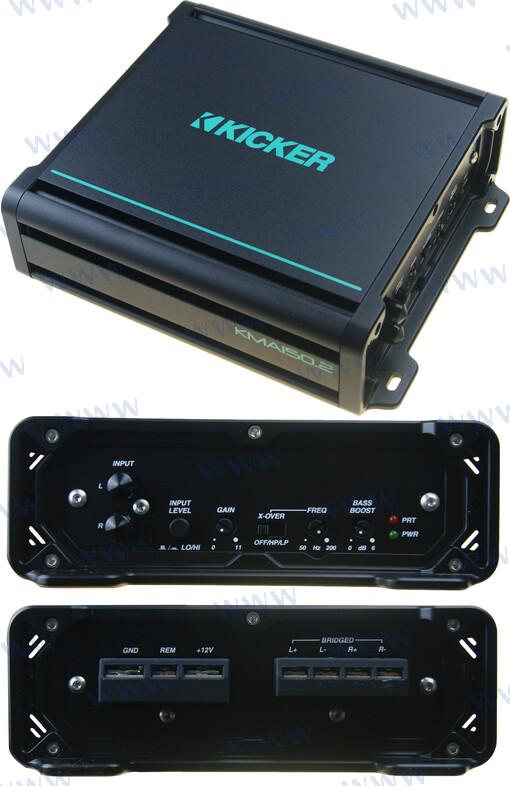 KM MARINE 150W 2CHANNEL CLASS A/B | OEM  48KMA1502 | SPEAKERS | KICKER AUDIO