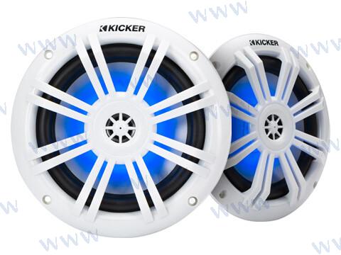 KM MARINE 6,5" WHITE LED GRILL | OEM  49KM604W | SPEAKERS | KICKER AUDIO