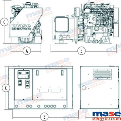 MASE | MARINER GENERATOR 1450TS 14,1KVA 1500RPM TRIFASICO | OEM  002587 | GENERATORS | MASE, MARINE