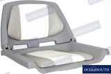 FISHERMAN SEAT FOLDING PADDED GREY/WHITE | OEM  702-22 | HARDWARE | OCEANSOUTH