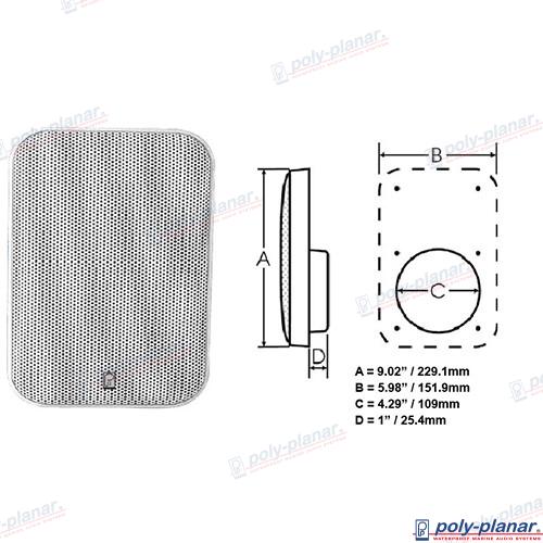 2 WAY PANEL SPEAKERS WHITE | OEM  905W | SPEAKERS |