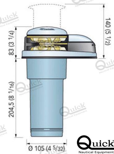 WINDLASS VERTICAL 800W 12V 6 MM | OEM  2E1000 | WINDLESS, WINCH | QUICK