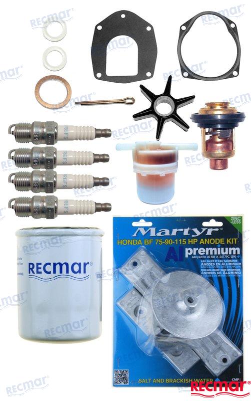 HONDA MAINTENANCE KIT | OEM  06211-ZW0-505 | BF75A BF90A 1200002) | RECMAR