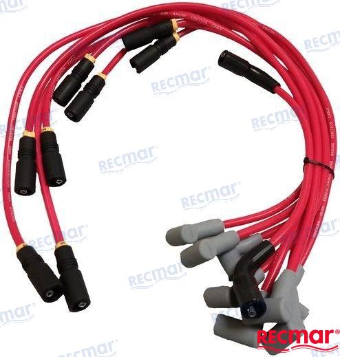 MERCRUISER SPARK PLUG WIRE SET | OEM  15-815 | SPARK PLUGS | RECMAR