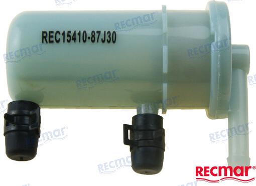 SUZUKI FUEL FILTER DF20R, DF25, DF25R V2 (2006-11) DF40, DF50X-K10 (1999-10) DF | OEM  15410-87J30 | RECMAR