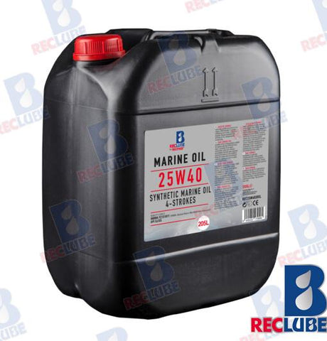 MERCRUISER MARINE OIL 25W-40 SYNTHETIC  205L | OEM  25W40205L | LUBRICANTS | RECMAR