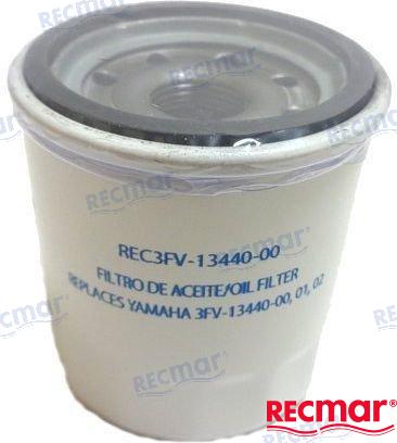 MERCRUISER/YAMAHA OIL FILTER | OEM  3FV-13440-00 | F9,9C (1998), FT9,9D (1999), F15A (1998), F20A (1998), F25A | RECMAR