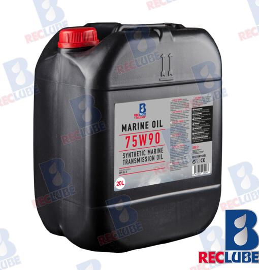 SYNTHETIC 75W90 MARINE OIL 20L | OEM  75W9020L | LUBRICANTS | RECMAR