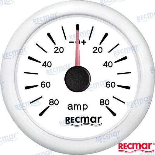 AMMETER ±80A WHITE | OEM  06300 | INSTRUMENTATION | RECMAR