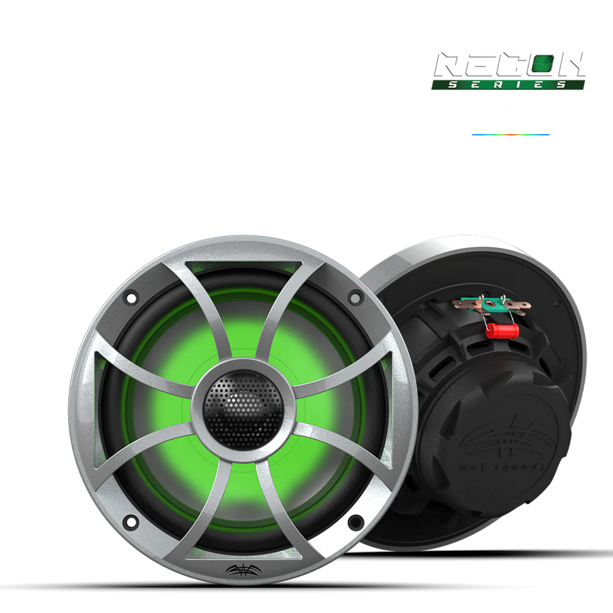 RECON 6-S RGB | RECON™ Series 6.5-inch High-Output Component Style Coaxial Speakers w/ XS-Silver RGB Grilles