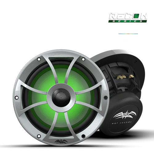 RECON 8-S RGB | RECON™ Series 8-inch High-Output Component Style Coaxial Speakers w/ XS-Silver RGB Grilles