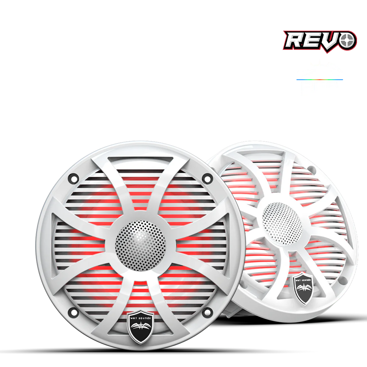 REVO 6-SWW | REVO Series 6.5-inch High-Output Component Style Coaxial Speakers w/ SW-White RGB Grilles