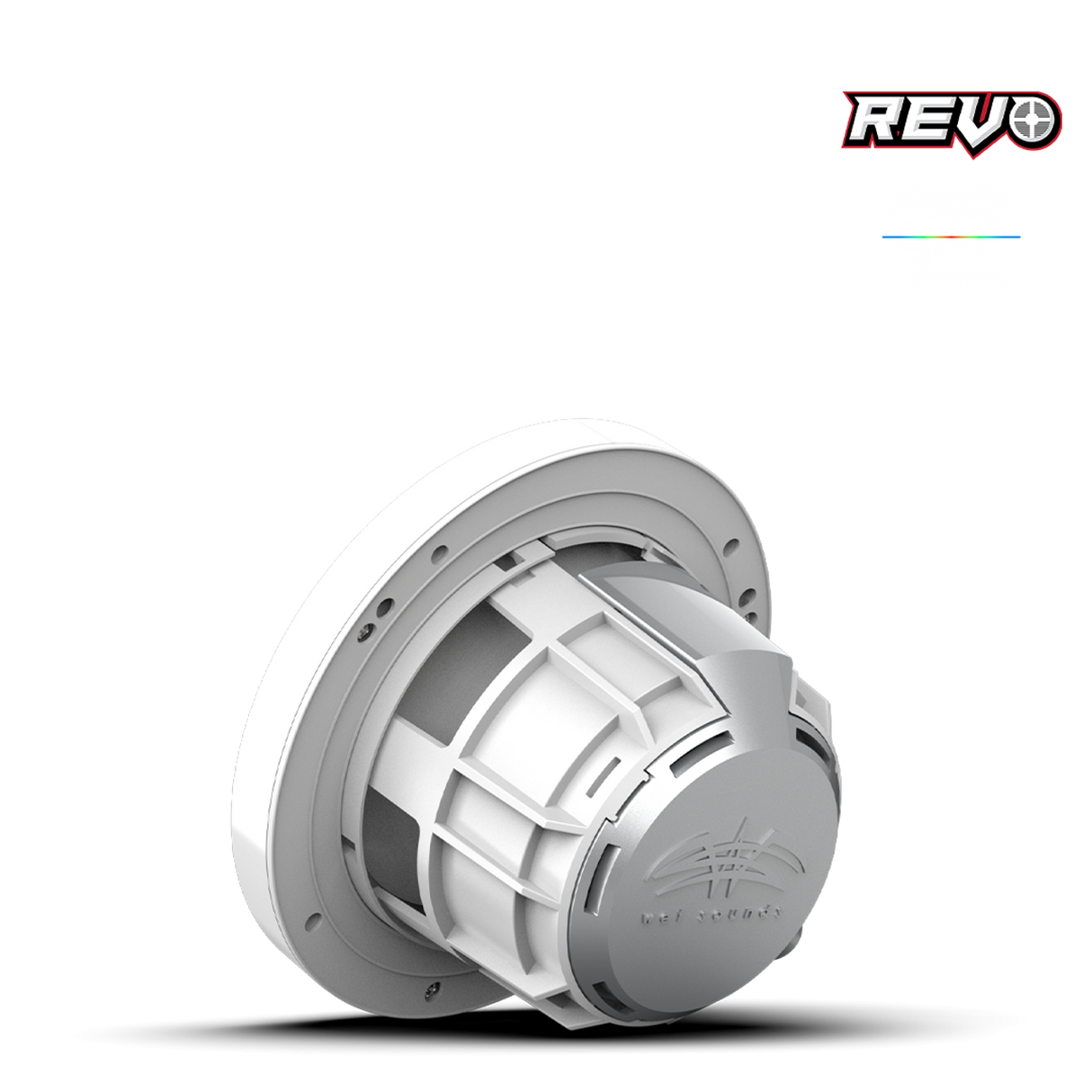 WET SOUNDS REVO 6-XSW-SS | XS-White-Stainless Steel RGB Grilles| PAIR | WETREVO6XSWSS