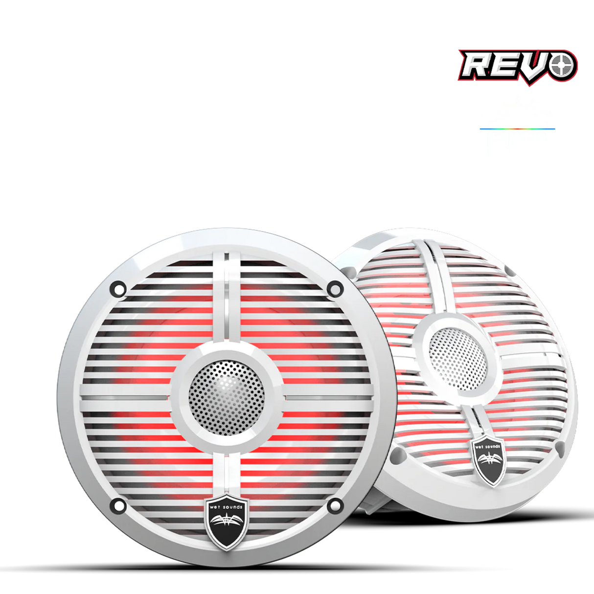 REVO 6-XWW | REVO Series 6.5-inch High-Output Component Style Coaxial Speakers w/ XW-White RGB Grilles