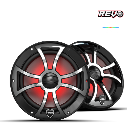 WET SOUNDS REVO SPEAKERS 8" - 8-XSW-SS BLACK PAIR | WETREVO8-XS-B-SS