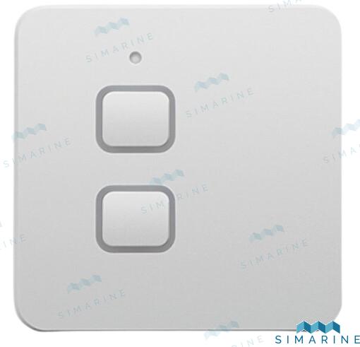 NEREIDE LIGHT SWITCH - 2 BUTTONS SILVER | OEM  2S | ELECTRICAL |