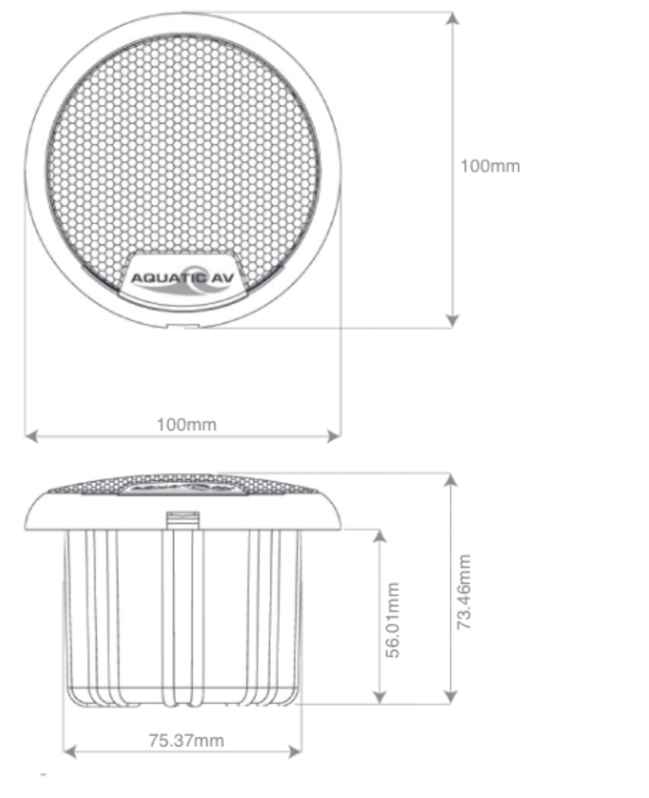 AQUATIC AV 3" Full Range, Compact Speaker | OEM  3.0UN-4 | AQUATIC