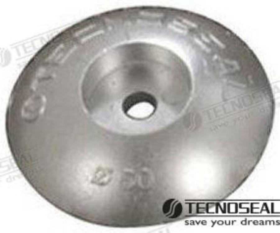 SINGLE ANODE IN ZINC ALLOY FOR RUDDER | OEM  00100 | ANODES | TECNOSEAL