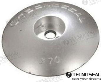 SINGLE ANODE FOR RUDDER 70 MM | OEM  00101 | ANODES | TECNOSEAL