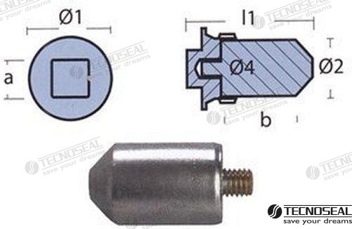 ROD FOR COOLER VOLVO | OEM  00716 | ANODES | TECNOSEAL