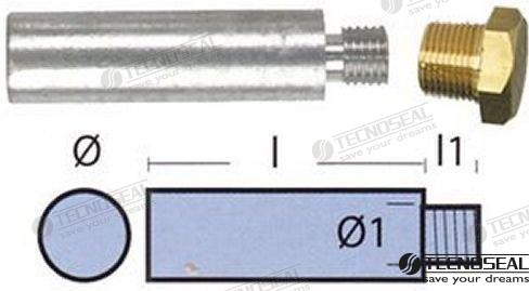 ONAN ROD COMPLETE FOR YANMAR | OEM  01318T | ANODES | TECNOSEAL