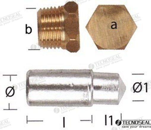 ANODE LOMBARDINI W/TAP | OEM  02351T | ANODES | TECNOSEAL