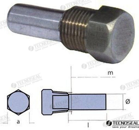 ANODE BAR ZF | OEM  06002T | ANODES | TECNOSEAL